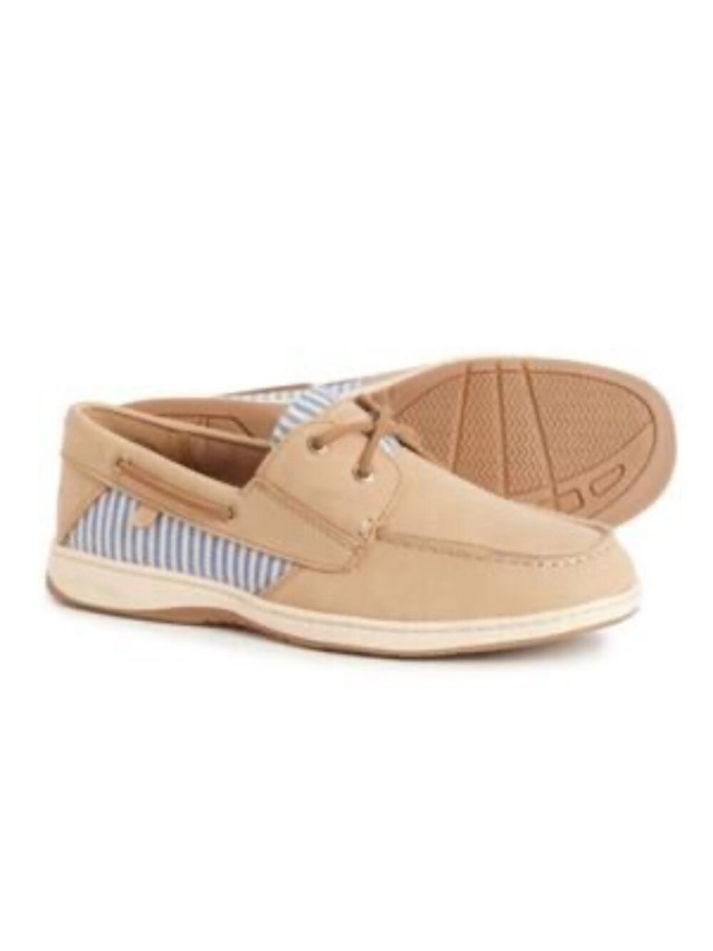 Sperry Whalefish boat shoes feature a tan memory foam size 9.5